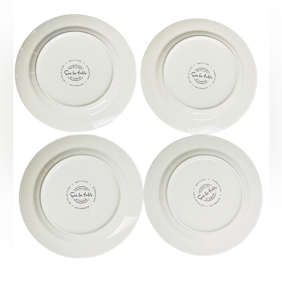 Sur La Table Christmas Snowman Dessert Plates 7.5" Set of 4 Holiday - Picture 3 of 12